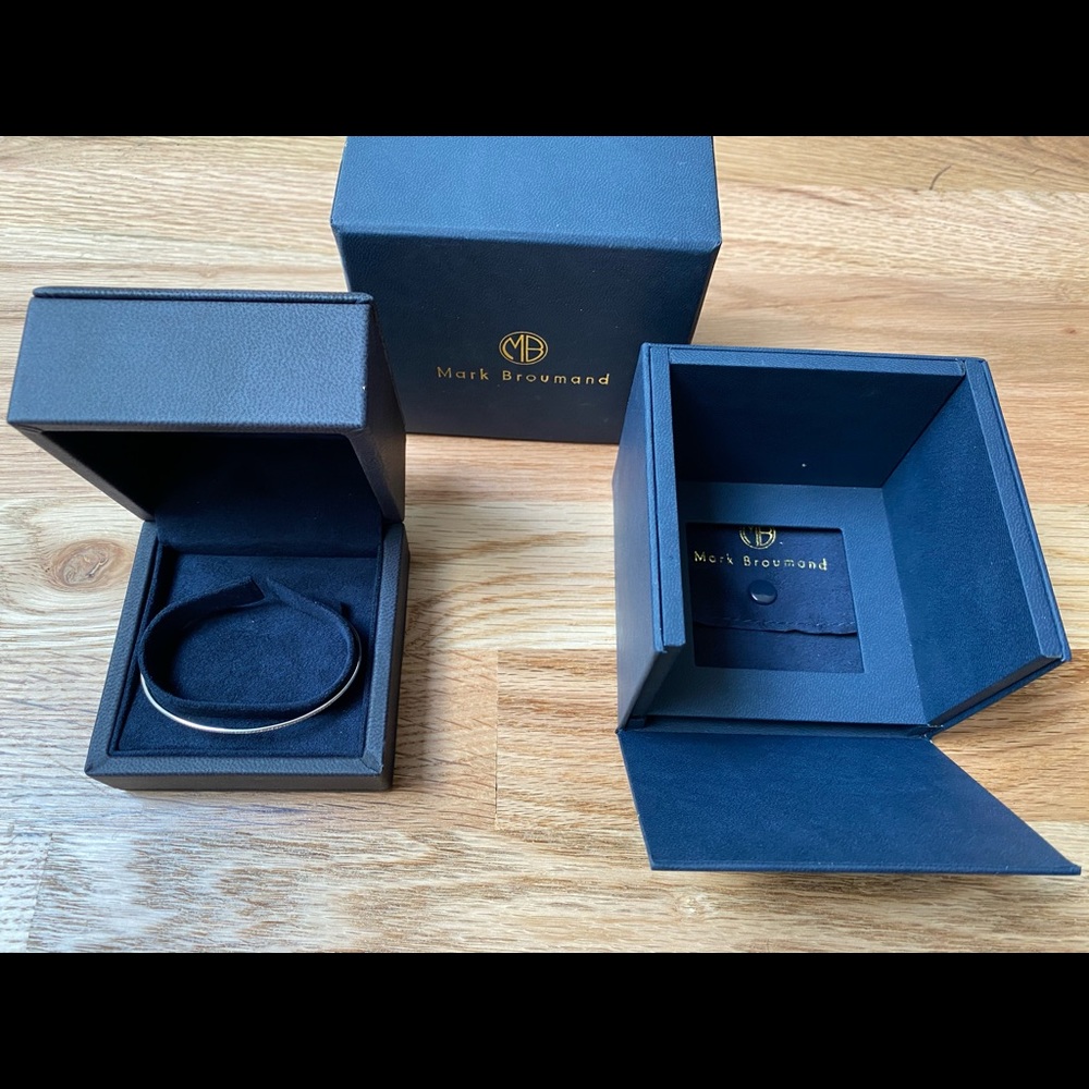 Mark Broumand white gold diamond cuff bracelet
